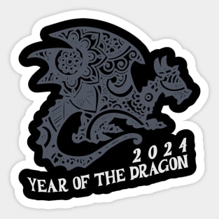 2024 Year of the Dragon, Hello 2024, Year of the Dragon 2024, Happy New Year 2024 Sticker